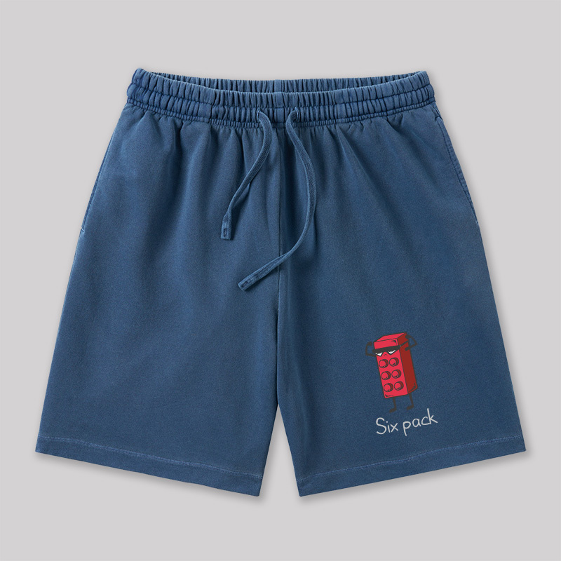 Six Pack Geeky Washed Shorts