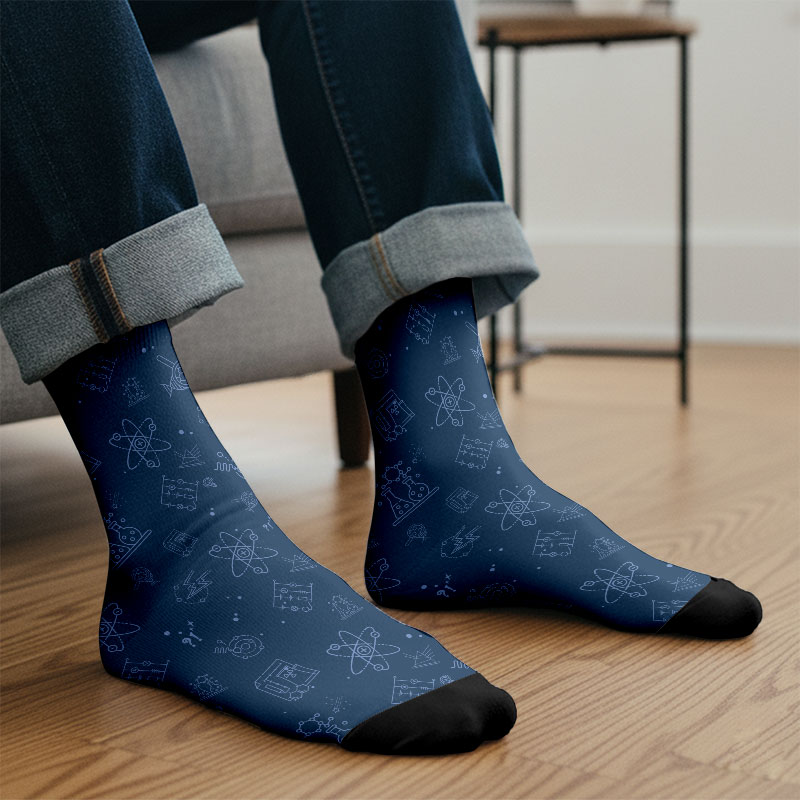 Science Lab Navy Blue Science Men's Socks