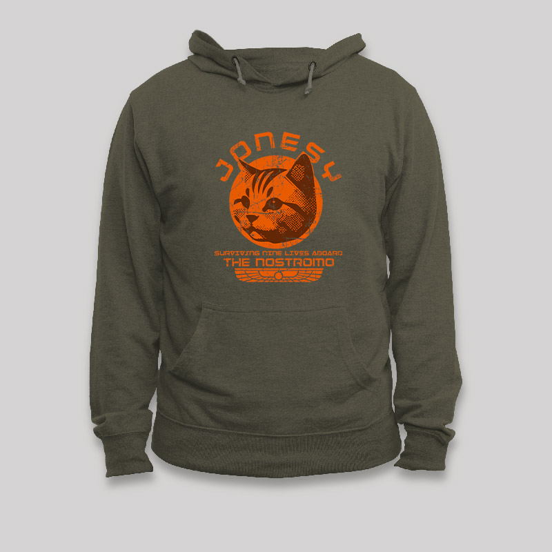 Jonesy Surviving Nine Lives Aboard The Nostromo Geek Hoodie
