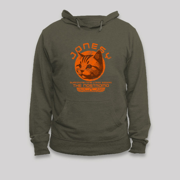 Jonesy Surviving Nine Lives Aboard The Nostromo Geek Hoodie