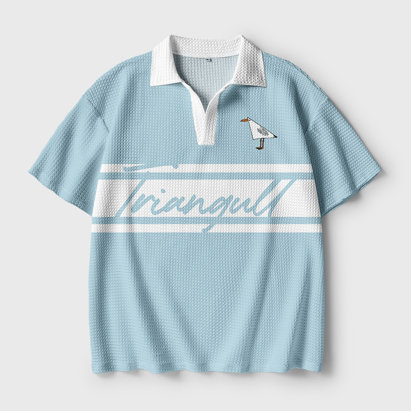 Triangle Gull Humour Geek Crochet Polo Shirt