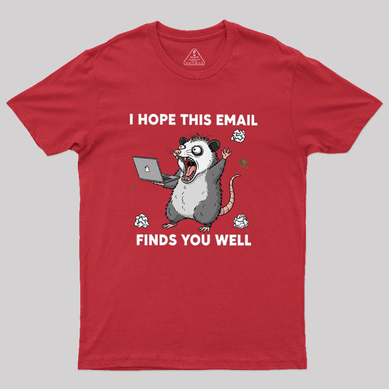 Possum Work Email Geek T-Shirt