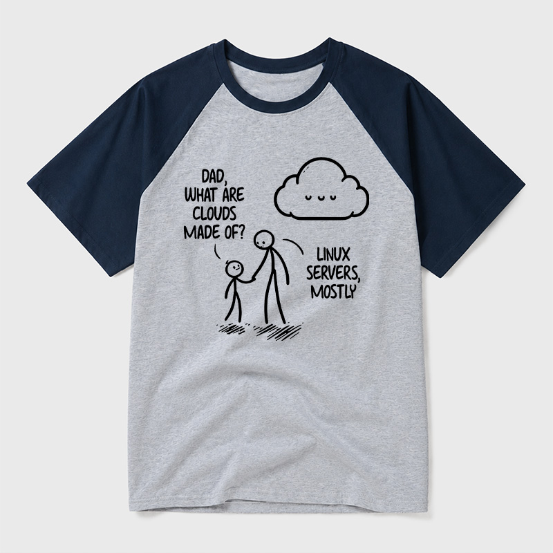 What Are Clouds Made Of Geek Retro Raglan T-Shirt