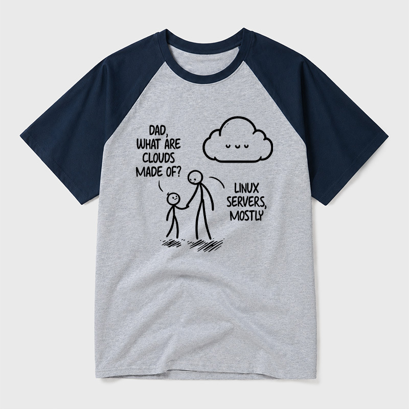 What Are Clouds Made Of Geek Retro Raglan T-Shirt