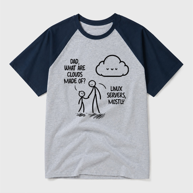 What Are Clouds Made Of Geek Retro Raglan T-Shirt