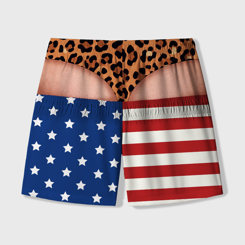 The Wild Illusion Geek Hawaiian Swim Trunks