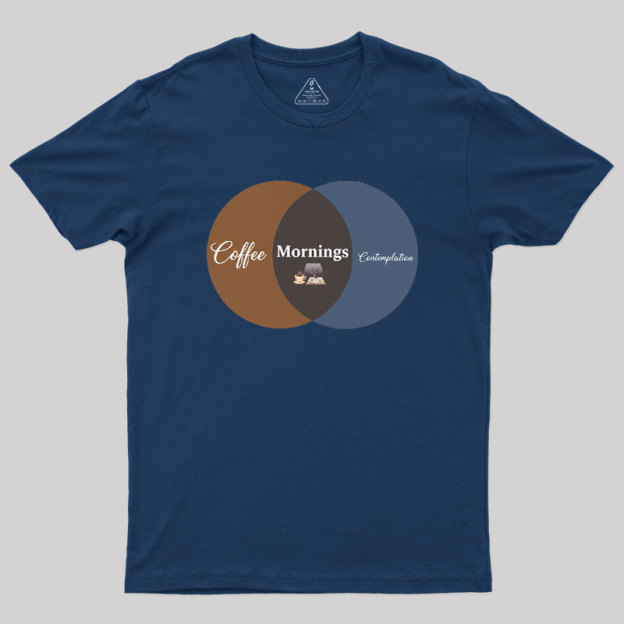 Coffee & Contemplation Venn Diagram Geek T-Shirt