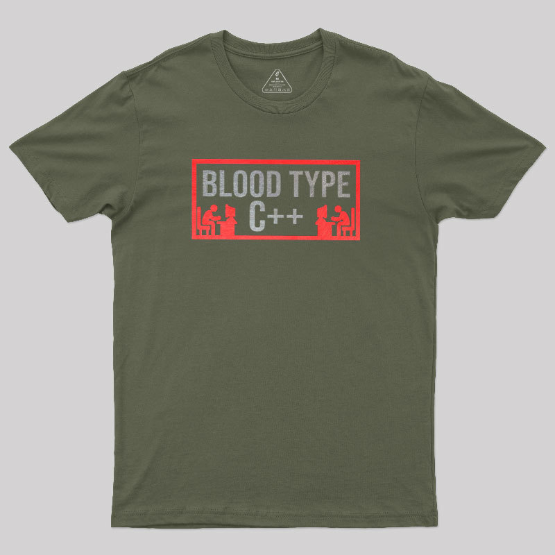 Blood Type C++ Geek T-Shirt