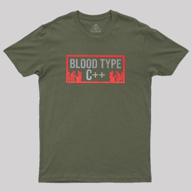 Blood Type C++ Geek T-Shirt