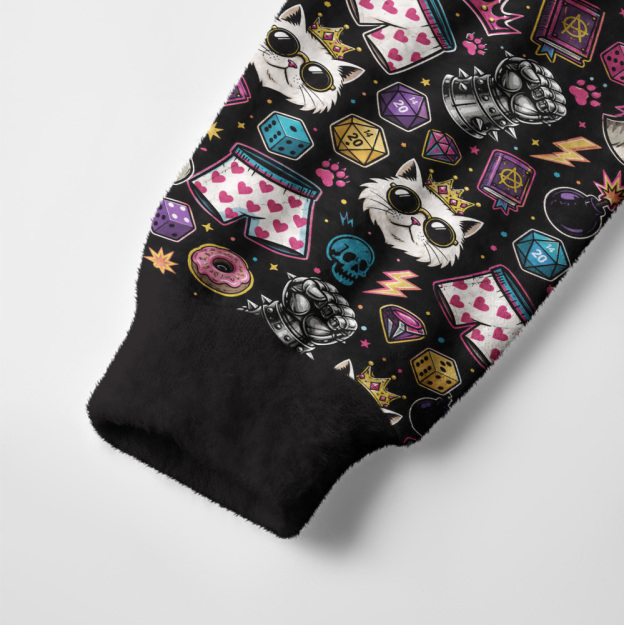 Fantasy Party Dice & Creature Pattern Geek Ugly Cardigan Sweaters
