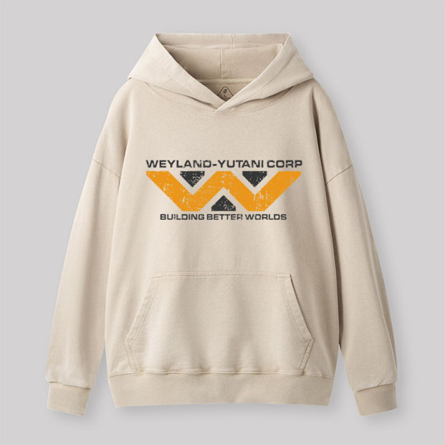 Geeksoutfit Weyland yutani Corp Washed Hoodie for Sale