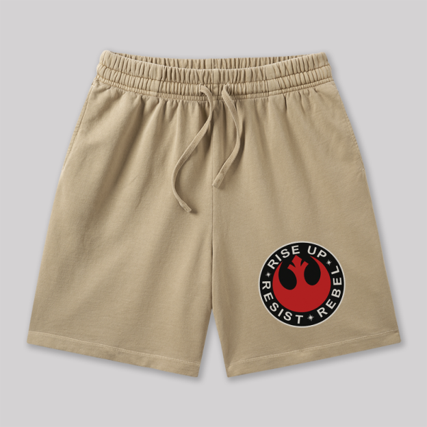 Resist Rebel Riseup Geeky Washed Shorts