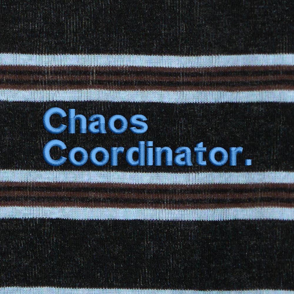 Chaos Coordinator Lycra Striped Embroidered Long-Sleeve Shirts