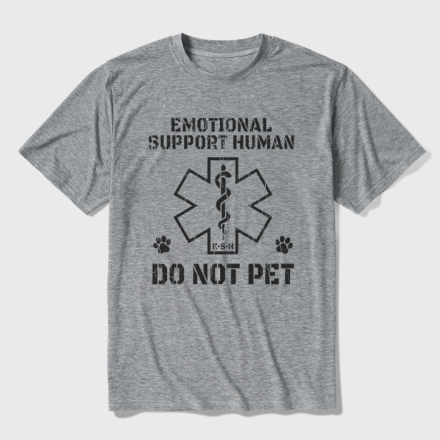Emotional Support Human Ultra Soft Heather Tee