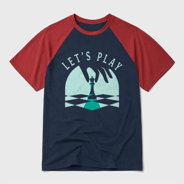Let's Play Chess Geek Retro Raglan T-Shirt