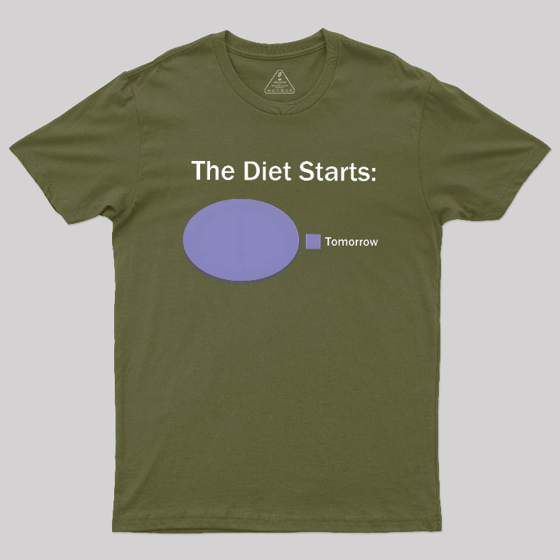 The Diet Starts Tomorrow Geek T-Shirt