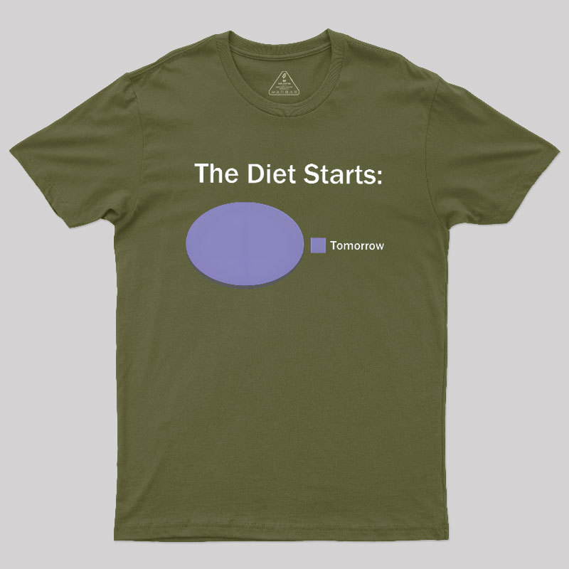 The Diet Starts Tomorrow Geek T-Shirt