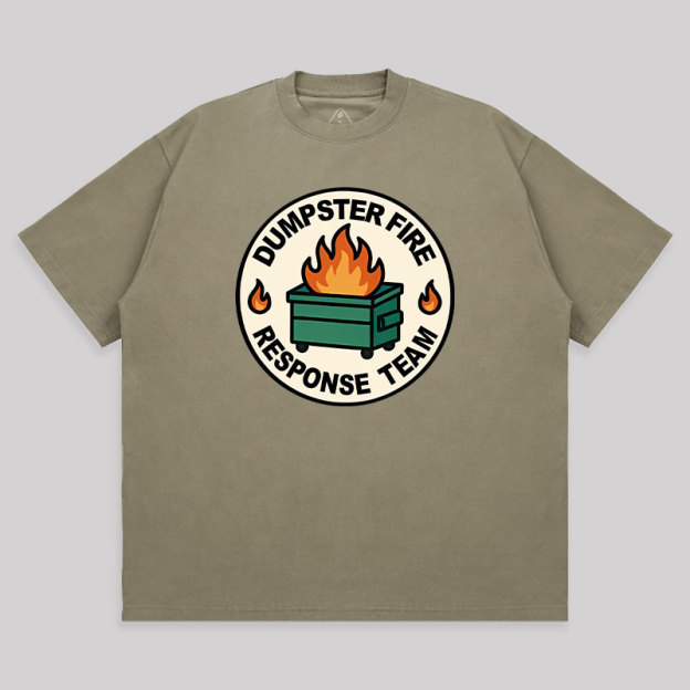 Dumpster Fire Response Team Unisex Oversized T-shirt