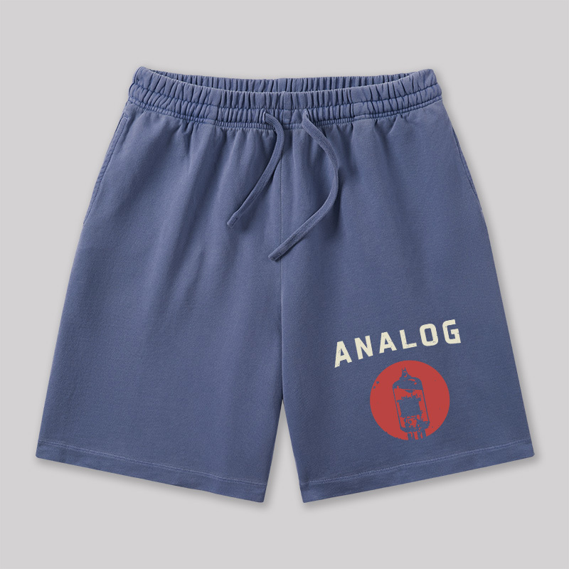 Vacuum Tube Analog Distressed Geeky Washed Shorts