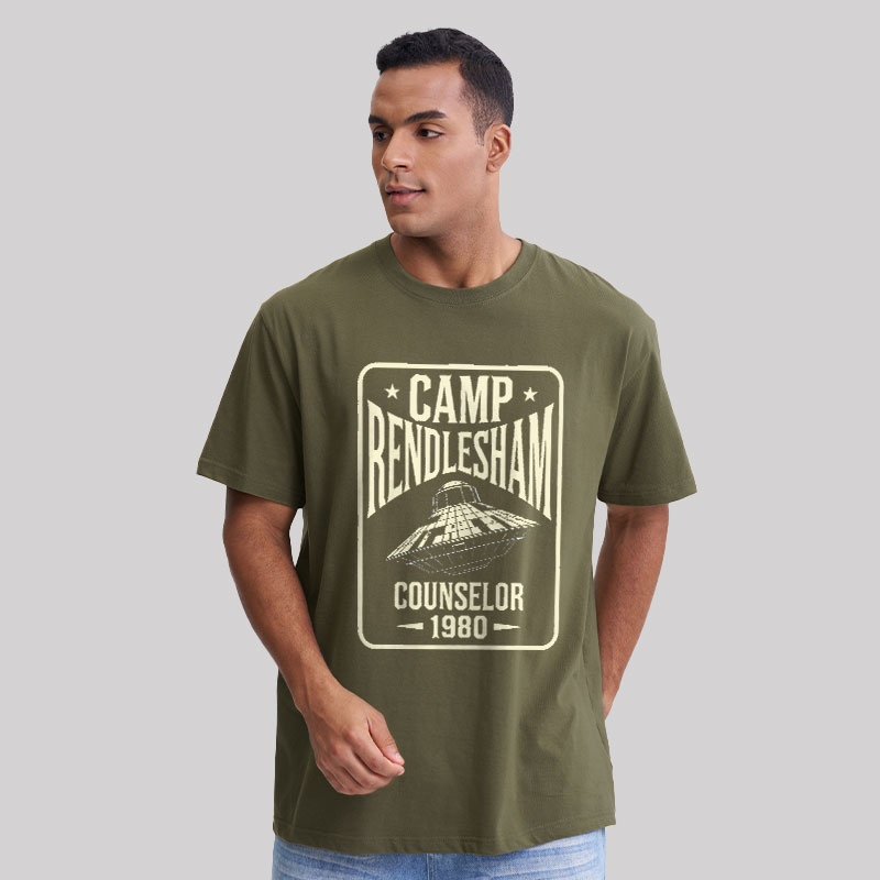 Camp Rendlesham Counselor 1980 UFO Geek T-Shirt