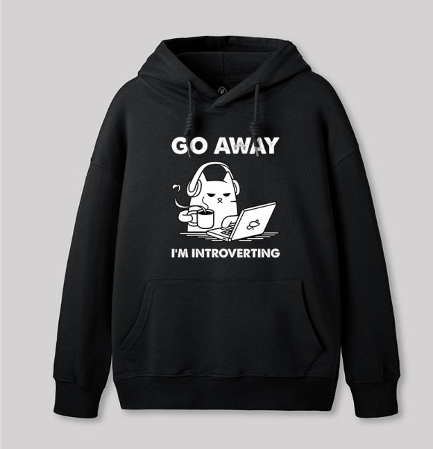 Go Away I'm Introverting Geek Hoodie