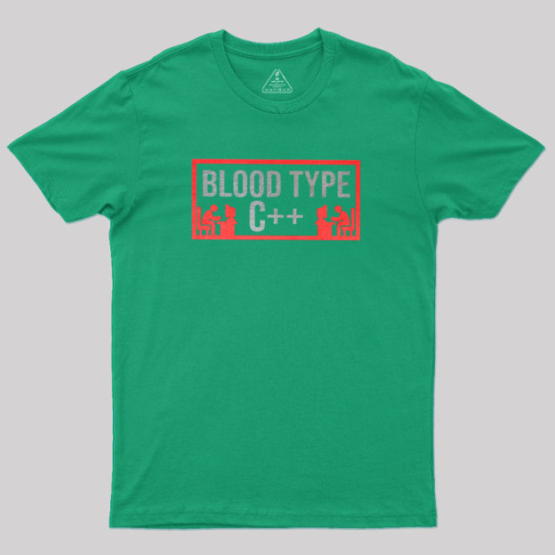 Blood Type C++ Geek T-Shirt