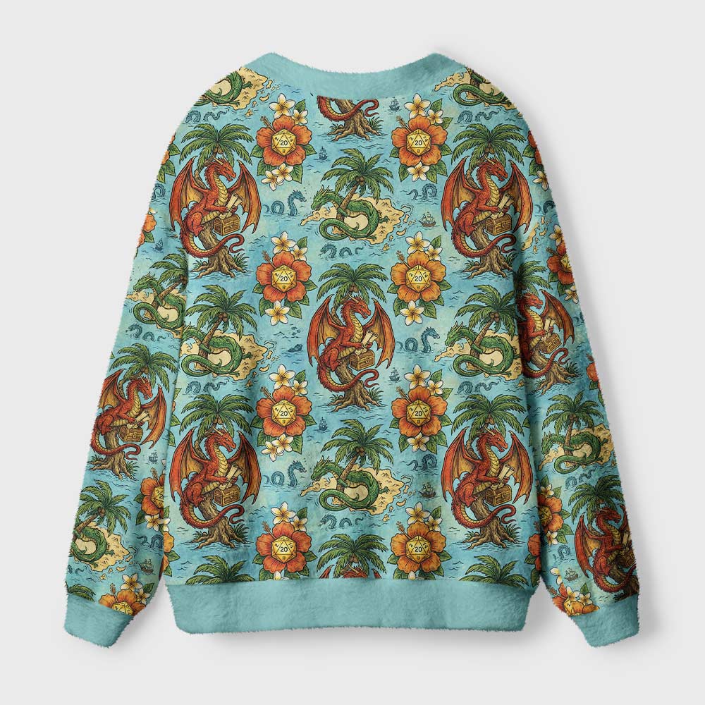 Tropic Dragon Geek Ugly Cardigan Sweaters