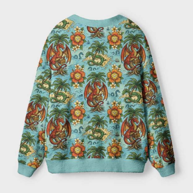 Tropic Dragon Geek Ugly Cardigan Sweaters