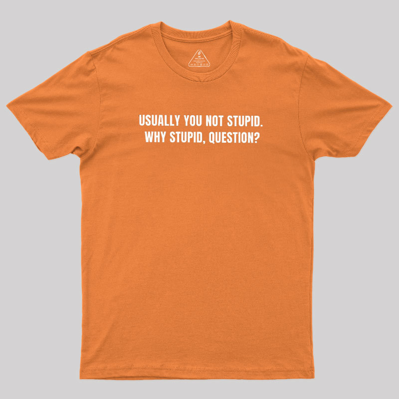 Why Stupid Geek T-Shirt