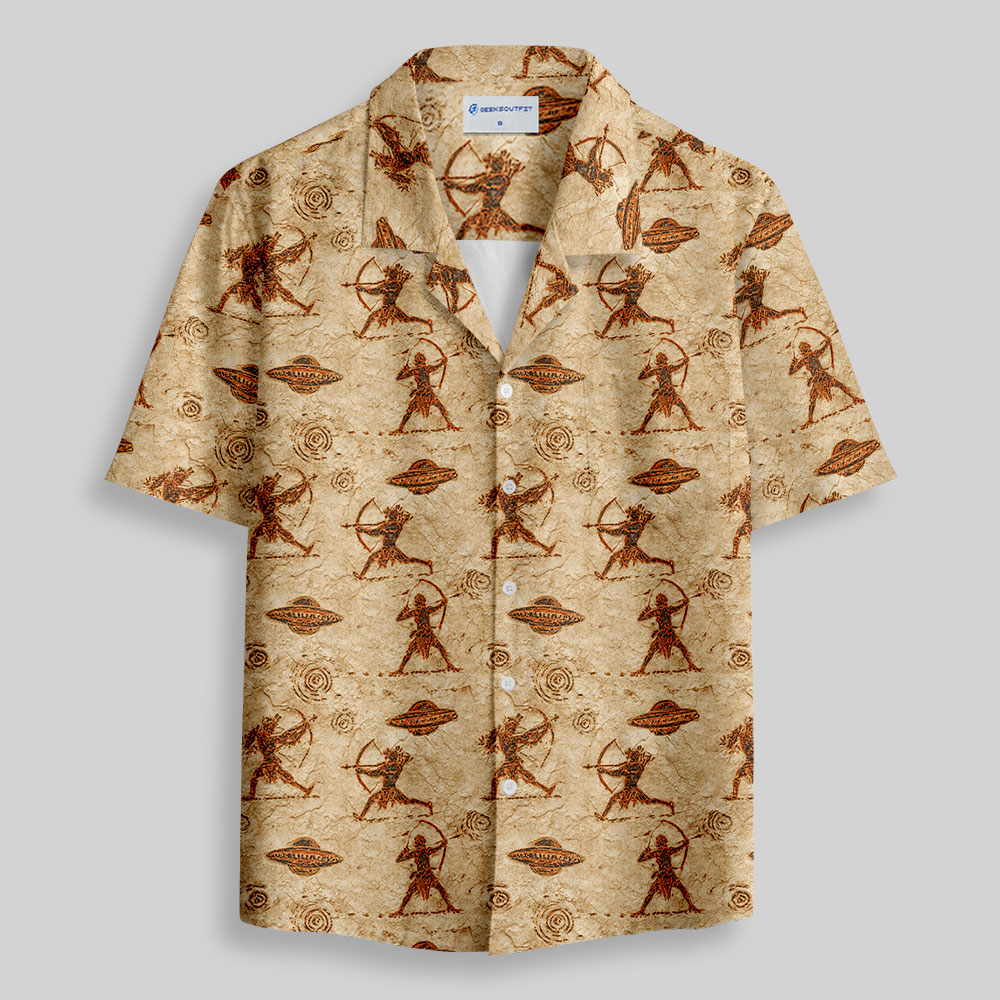 Mural Ufo Button Up Pocket Shirt