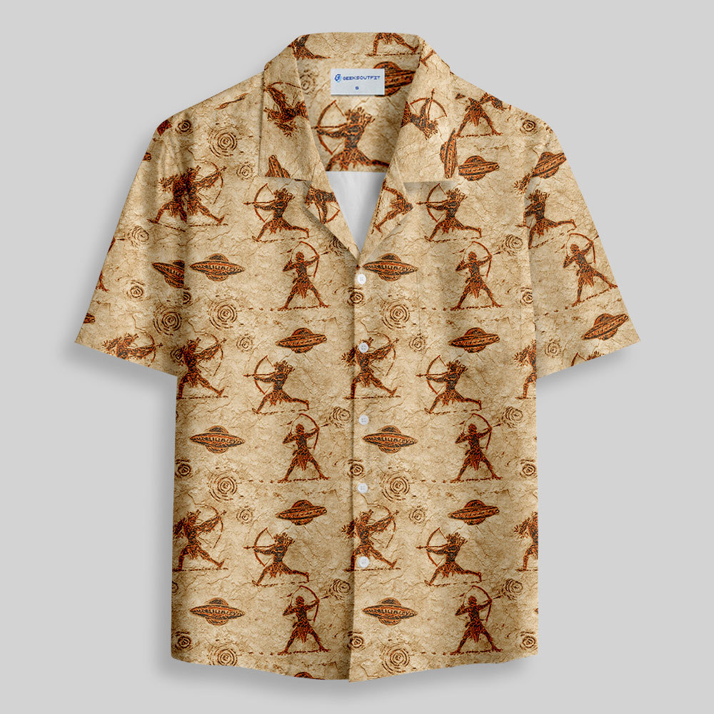 Mural Ufo Button Up Pocket Shirt