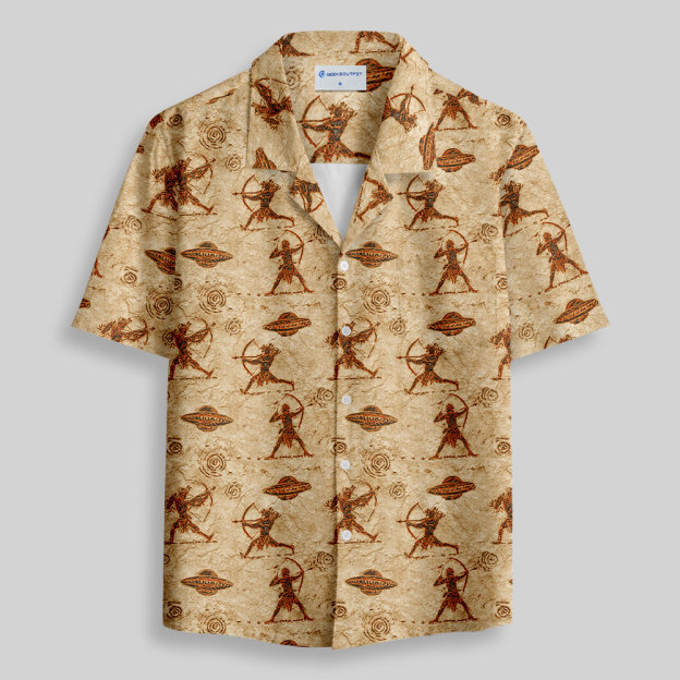 Mural Ufo Button Up Pocket Shirt