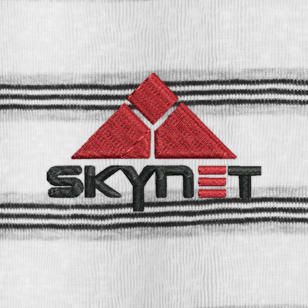 Skynet Core Lycra Striped Embroidered Long-Sleeve Shirts
