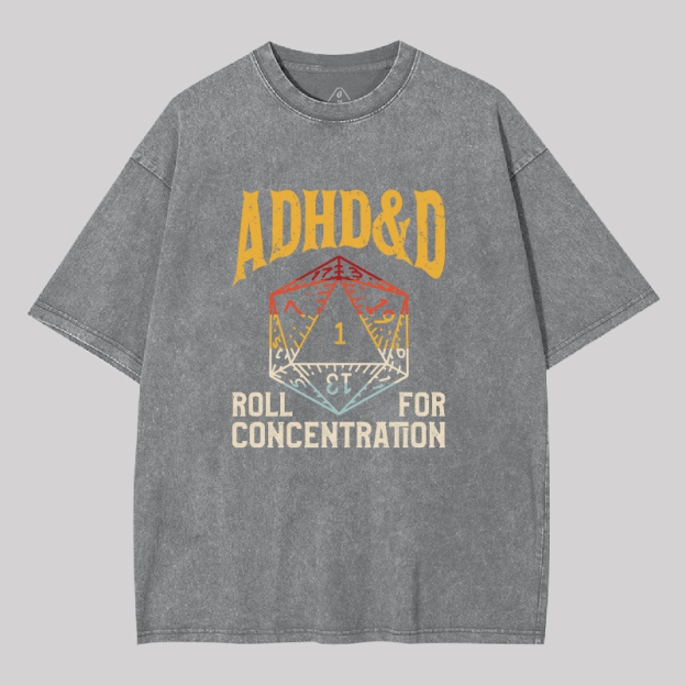 ADHD&D Dice Washed T-shirt