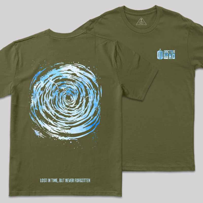Time Vortex Front and Back Printing Geek T-Shirt