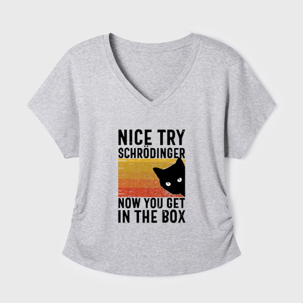 You Get Schrodinger's Cat Geek Dolman Sleeve V-Neck Shirt