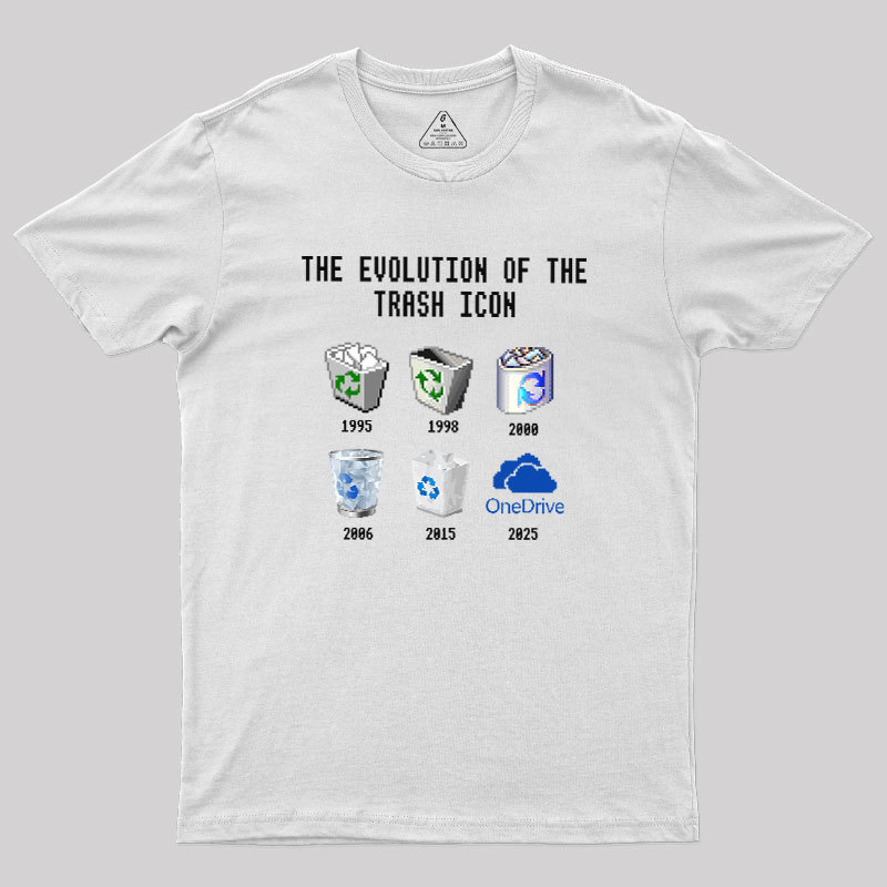 The Evolution of the Trash Icon Geek T-Shirt