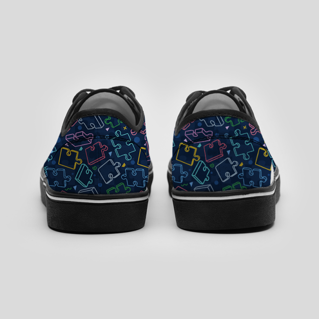 Neon Pieces Geek Canvas Shoes