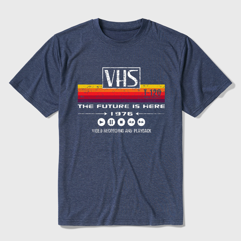 VHS The Future Is Here 1976 Ultra Soft Heather Tee