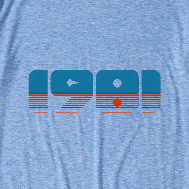 80s Space Age Mission Ultra Soft Heather Tees