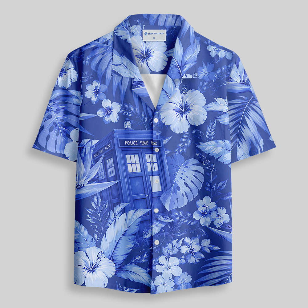 Indigo Garden Portal Button Up Pocket Shirt