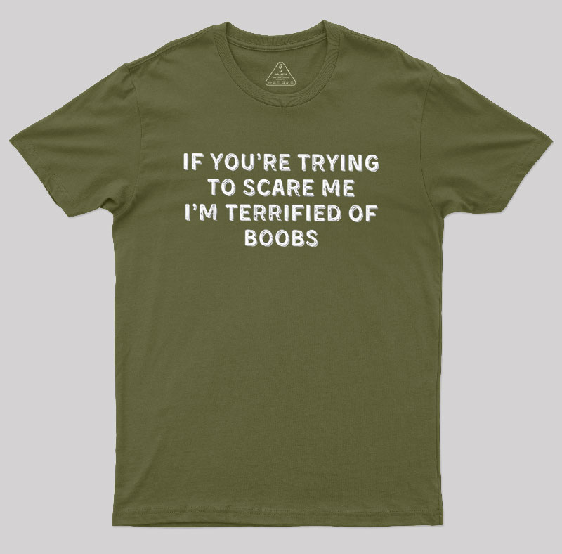 Terrified Humor Geek T-Shirt