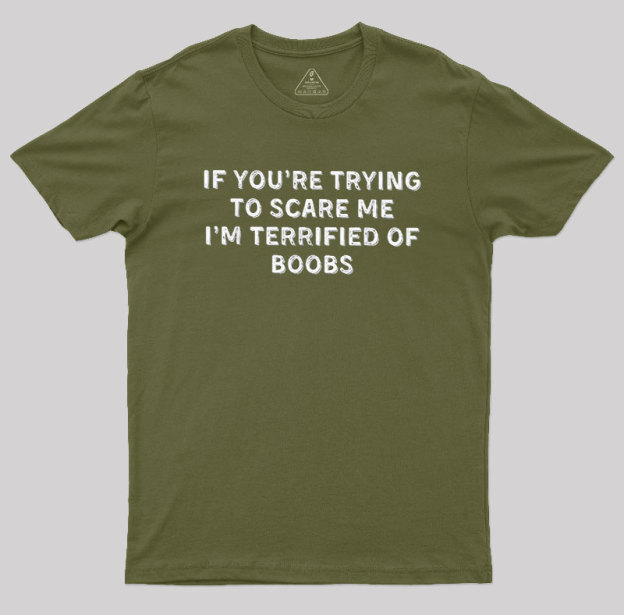 Terrified Humor Geek T-Shirt