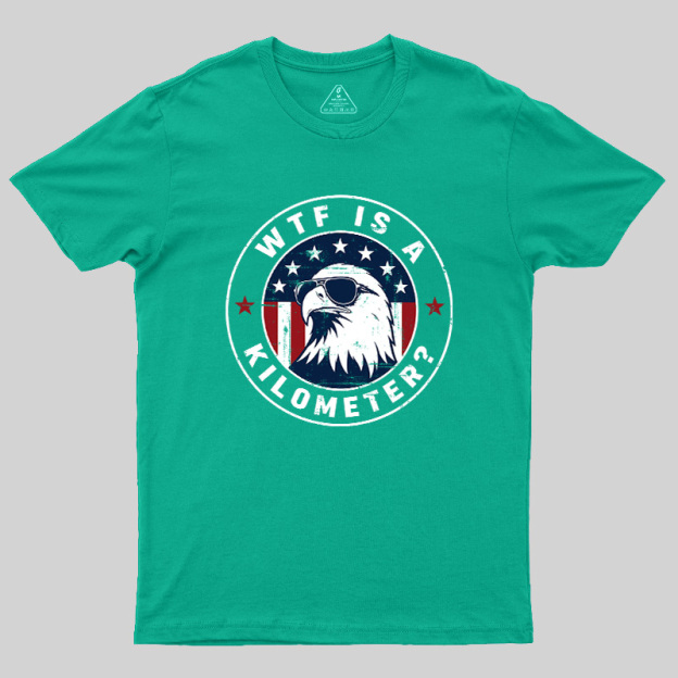American Flag Colors Kilometers Humor Geek T-Shirt