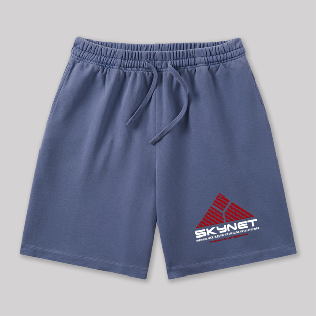 Skynet System Geeky Washed Shorts