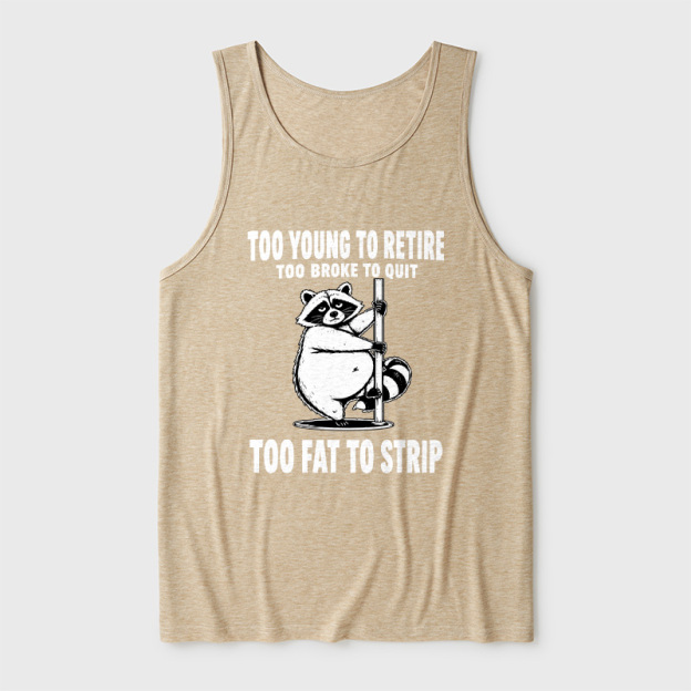 Too Fat To Strip Ultra Soft Heather Tank
