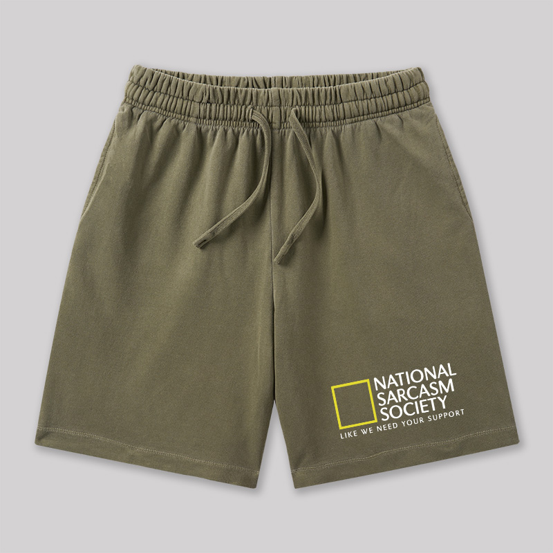 National Sarcasm Society Geeky Washed Shorts