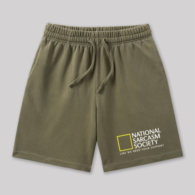 National Sarcasm Society Geeky Washed Shorts