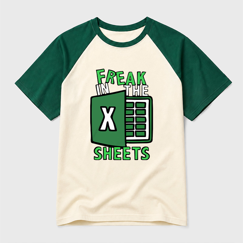 Freak In The Sheets Geek Retro Raglan T-Shirt