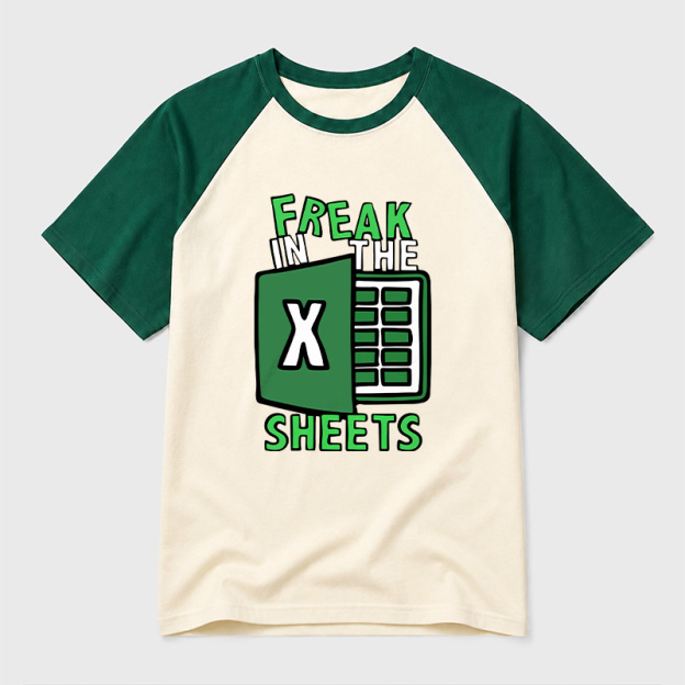 Freak In The Sheets Geek Retro Raglan T-Shirt